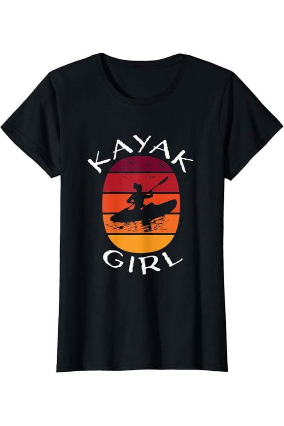 Kayak Girl Kayaking Boating Summer Clothing Graphic Tee T-Shirt, Gift For Friend, Full Size S-5Xl