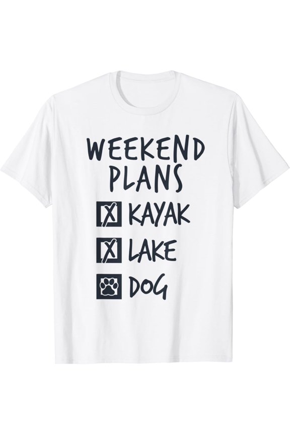 Kayak Kayaking Dog Owner Boating Summer Clothing Graphic Tee T-Shirt, Gift For Friend, Full Size S-5Xl