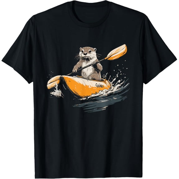 Sam Soft Kayaking River Otter Kayaker Kayak Canoe Paddling T-Shirt, Gift For Friend, Full Size S-5Xl