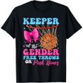 thumbnail image 1 of Sam Soft Keeper Of The Gender Reveal Free Throws Or Pink Bows Party T-Shirt Full Size S-5Xl, 1 of 5