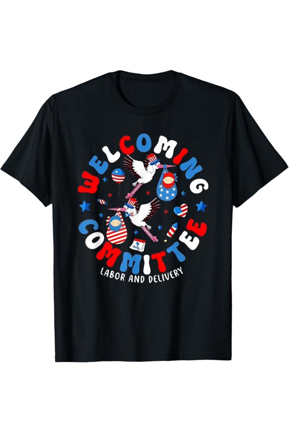 Labor And Delivery 4Th Of Ju American Nurse L&D Nursing T-Shirt, Gift For Friend, Full Size S-5Xl