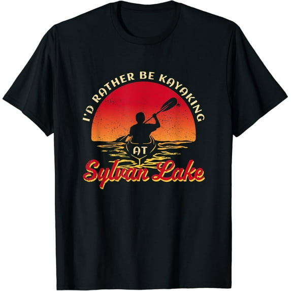 Sam Soft Lake Life Kayaking I'D Rather Be Kayaking At Sylvan Lake T-Shirt, Gift For Friend, Full Size S-5Xl