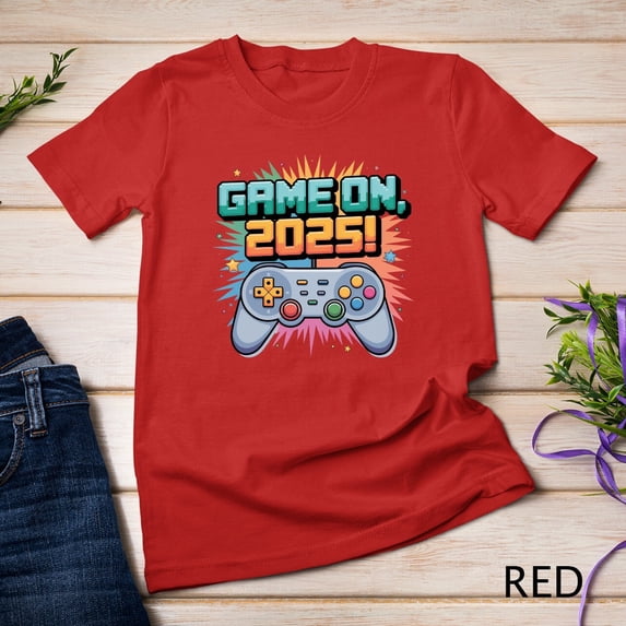 Sam Soft Level Up Your New Year Game On 2025 Design T-Shirt Unisex T-Shirt