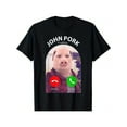 thumbnail image 1 of Sam Soft Limited Pig John Pork Is Calling Answer Call Phone T-Shirt Unisex Cotton Tee, Full size S-5XL, 1 of 5
