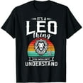 thumbnail image 1 of Sam Soft Lion graphic art July August Birthday retro Leo Zodiac sign T-Shirt All Size S-5XL, 1 of 5