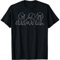 thumbnail image 1 of Sam Soft Long haired Dachshund Line Art cute Doxie Wiener Dog Women T-Shirt, 1 of 5