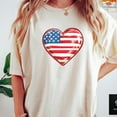 thumbnail image 1 of Sam Soft Lovely America Shirt, 4th of July T-Shirt, Celebrate America Gift, Independence Day Apparel, Red White and Blue Tee, American Flag in HeartFull Size S-5XL, 1 of 4