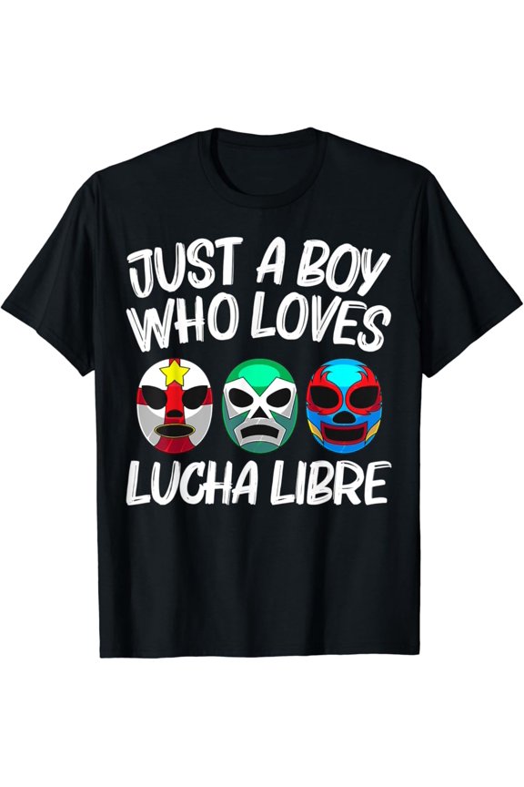 Lucha Libre Gift For Boys Mexican Wrestling Mask T-Shirt, Gift For Friend, Full Size S-5Xl