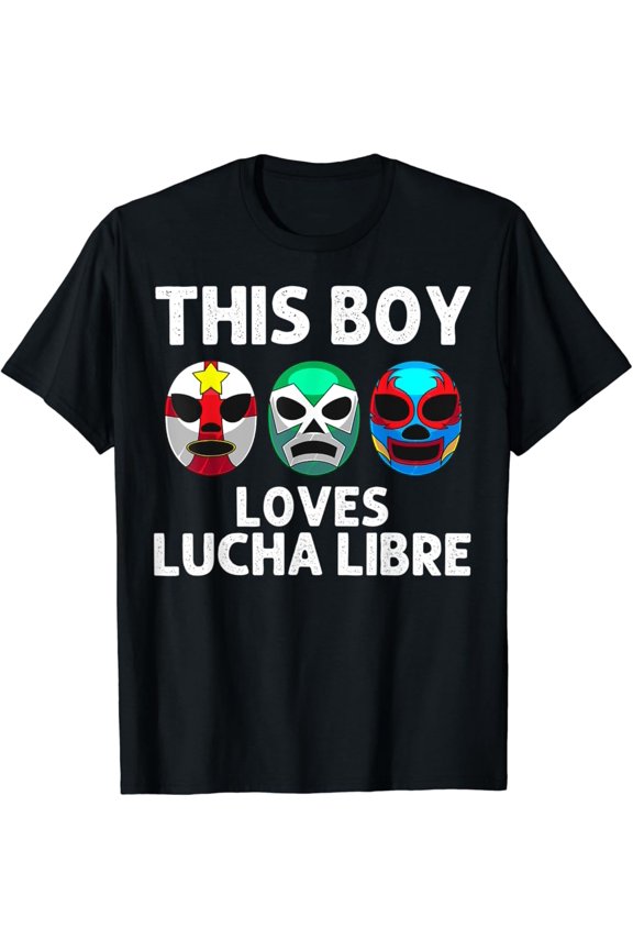 Lucha Libre Gift For Boys Mexican Wrestling Mask T-Shirt, Gift For Friend, Full Size S-5Xl