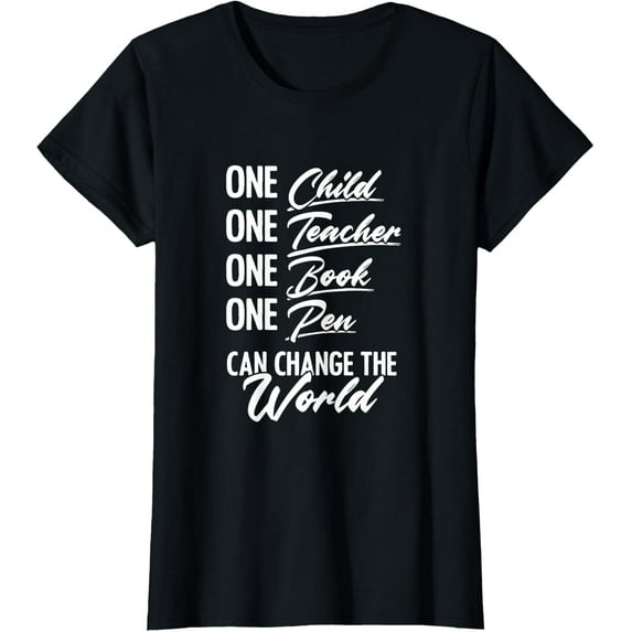 Sam Soft Malala Yousafzai Inspiration Quotes Malala Day Fans Ladies' Crewneck T-Shirt Full Size S-5XL