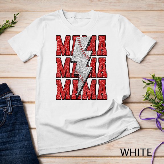 Sam Soft Mama Lightning Baseball Mom Mommy Happy Mother'S Day Retro Unisex T-Shirt