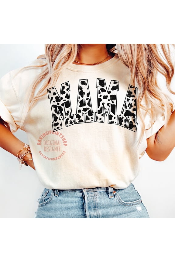 Mama Mini Cow Print Sublimation Design, Mama Sublimation, Mama , Mom , Mama T Shirt Design, Mother's Day ,