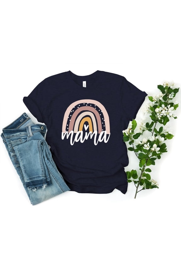 Mama Rainbow Shirt, Mom Rainbow Shirt, Mom Shirt, Baby Announcement Shirt, Blessed Mama, Mother Day Gift Shirt, Gift For Mom