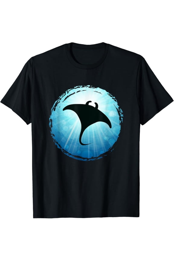Manta Ray Blue Ocean Scuba Diving Freediving Sea Shirt Gift T-Shirt Full Size S-5Xl