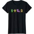 thumbnail image 1 of Sam Soft Mardi Gras Nola New Orleans Vintage Party Gift Ladies' Crewneck T-Shirt Full Size S-5XL, 1 of 5