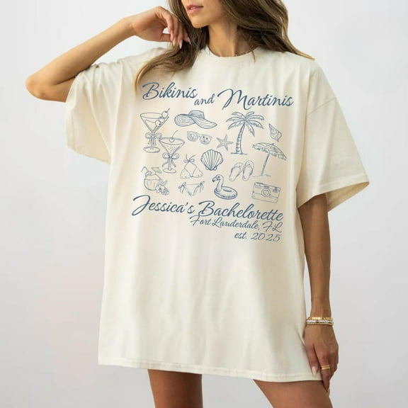 Sam Soft Martinis and Bikinis Bachelorette Beach Bachelorette Party Shirts Bachelorette Shirts Luxury Beach Costal Bachelorette Shirts Full Size S-5XL