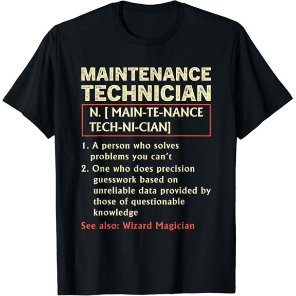 Sam Soft Mechanic Maintenance Technician Definition Dictionary T-Shirt Full Size S-5Xl