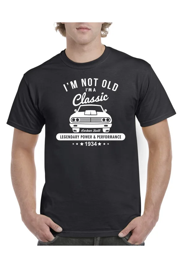 Mens 91St Birthday Gifts For Him T Shirt 91St Present 91 Years Old Born In 1934 Unisex Cotton Tee, Full size S-5XL