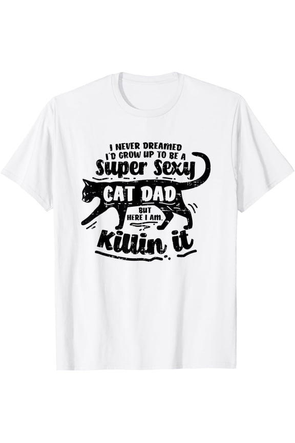 Mens Cat Dad Shirt Father Catfather Kitten Kitty T-Shirt