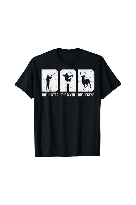 Mens Dad Hunter Myth Legend Hunting Archery Deer Hunter Men Gift T-Shirt, Gift For Friend, Full Size S-5Xl