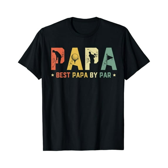 Sam Soft Mens Father'S Day Best Papa By Par Golf Gift Papa Golf T-Shirt, Gift For Friend, Full Size S-5Xl