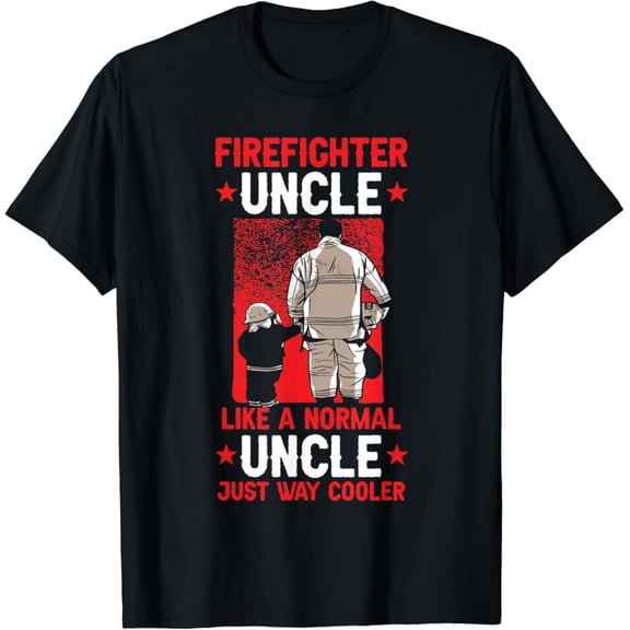 Sam Soft Mens Fireman Uncle Firefighter T-Shirt Full Size S-5XL