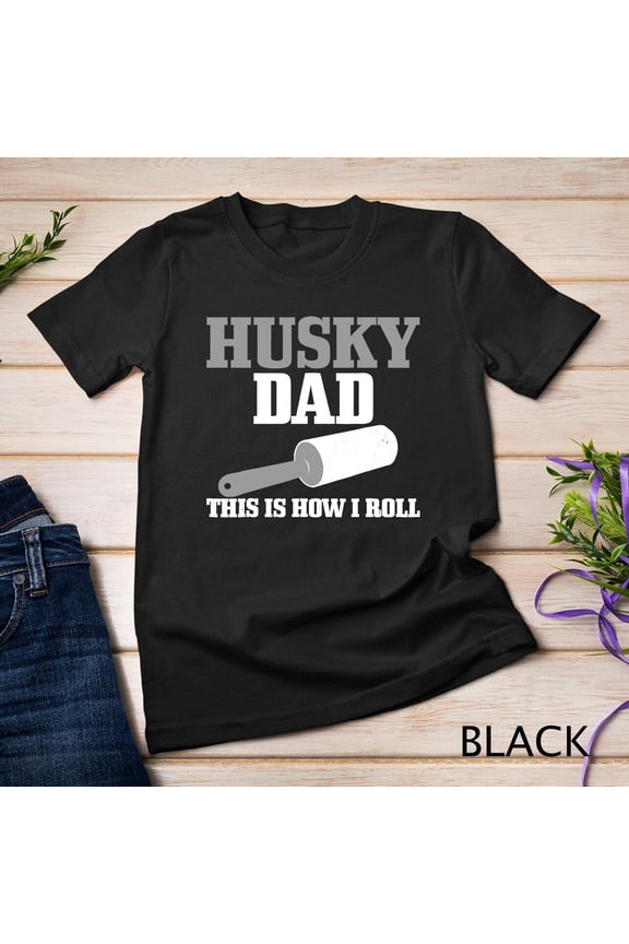 Mens Husky Dad Dog Hair Siberian Husky T-Shirt Unisex T-Shirt