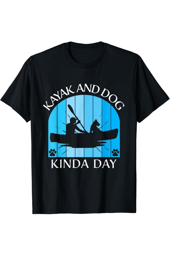 Mens Men Dad Kayak Kayaking Dog Boating Summer Clothing Graphics T-Shirt, Gift For Friend, Full Size S-5Xl