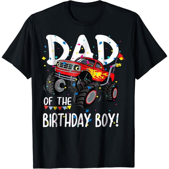Sam Soft Mens Monster Truck Party Dad of Birthday Boy Gift T-Shirt