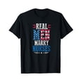 thumbnail image 1 of Sam Soft Mens Real Men Marry Nurses Husband USA Flag 4th of July Patriotic T-Shirt, 1 of 5
