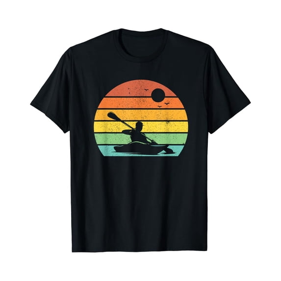 Sam Soft Mens Retro Kayak Kayaking Vintage River Lake Camping Gift For Men T-Shirt, Gift For Friend, Full Size S-5Xl