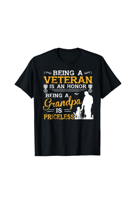 Mens Veteran Grandpa Shirt, Gift For Grandfather T-Shirt