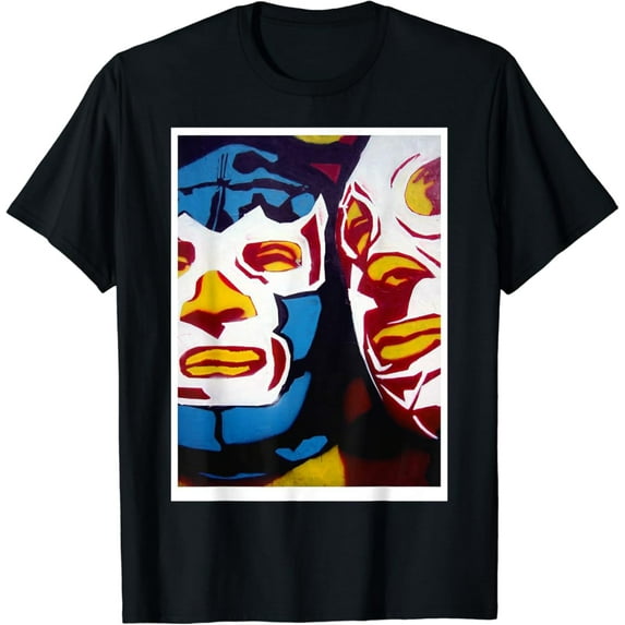 Sam Soft Mex-Art Demon Blue Lucha Libre Mexican Wrestler Legend T-Shirt, Gift For Friend, Full Size S-5Xl