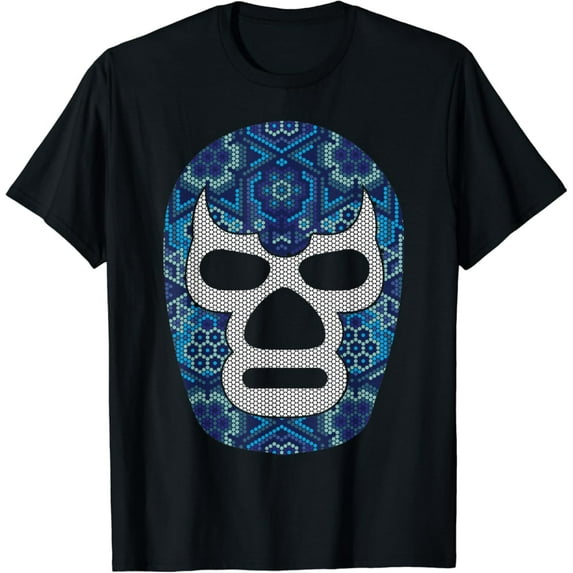 Sam Soft Mex-Art Demon Blue Lucha Libre Mexican Wrestler Legend T-Shirt, Gift For Friend, Full Size S-5Xl