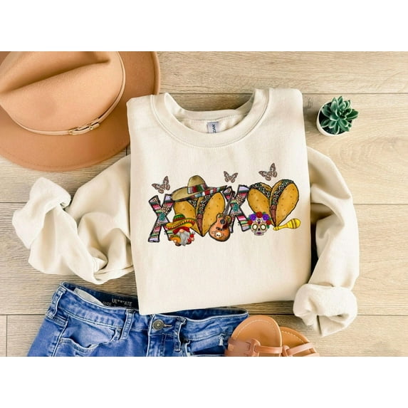 Sam Soft Mexico Xoxo Sweatshirt, Love Mexico Shirt, Tacos Sweatshirt, Love'S Day Shirt, Love Tacos Shirt, Día De Los Reyes Magos