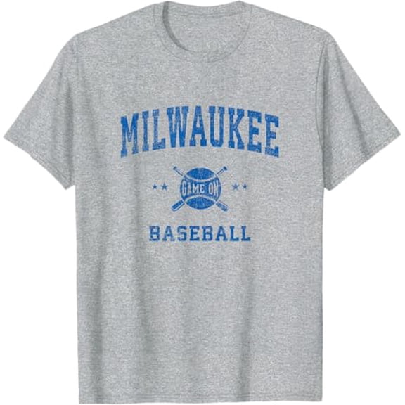 Sam Soft Milwaukee Vintage Baseball Throwback Retro Design T-Shirt Full Size S-5Xl