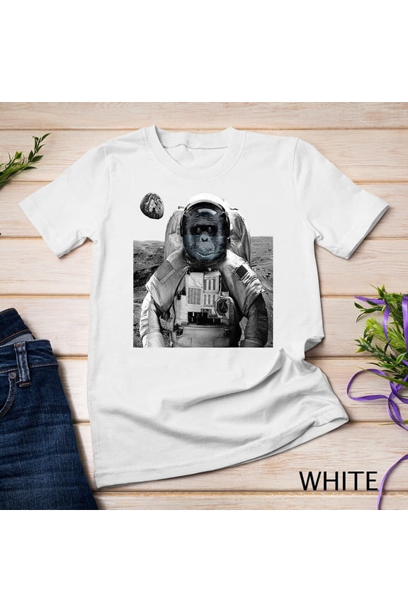Monkey Astronaut Ape Space Travel Chimpanzee Astronaut Unisex T-Shirt
