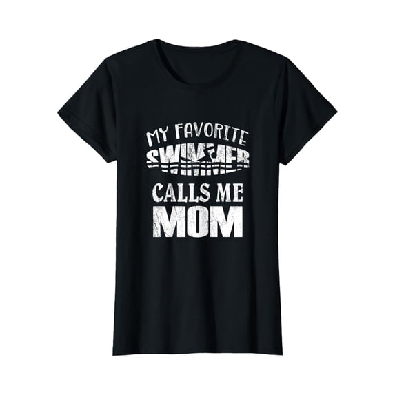 Sam Soft My Favorite Swimmer Calls Me Mom - Vintage Swim Pool T-Shirt Unisex Cotton Tee Full Size S-5XL