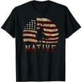 thumbnail image 1 of Sam Soft Native USA Vintage American Flag T-Shirt ,Native US Tshirt, Unisex Tshirt All Size S-5XL, 1 of 5