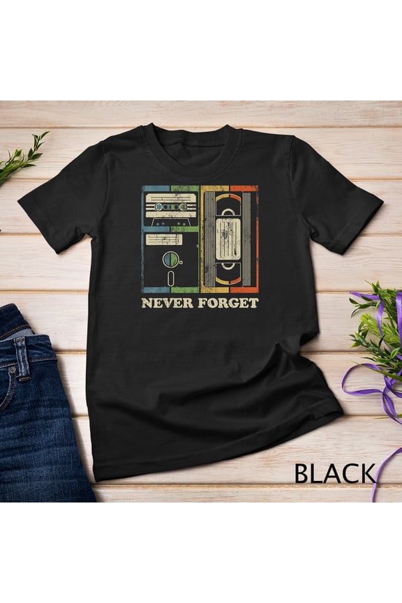 Never Forget Retro Vintage Cool 80S 90S Geeky Nerdy T-Shirt Unisex T-Shirt