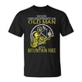 thumbnail image 1 of Sam Soft Never Underestimate An Old Man With A Mountain Bike T Old Man Gifts Unisex T Shirt, 1 of 5
