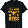 thumbnail image 1 of Sam Soft Never Underestimate An Old Man With His Bees T-Shirt, Gift For Friend, Full Size S-5Xl, 1 of 5