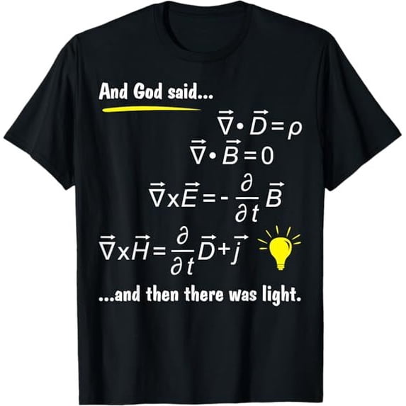 Sam Soft New Limited God Said Equations And Then There Was Light Physics T-Shirt