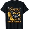 thumbnail image 1 of Sam Soft New Limited Stepping Into My July Birthday With Gods Best Gift T-Shirt, 1 of 5