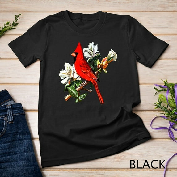 Sam Soft Northern Red Cardinal Perch On A Branch Cardinal Tee Unisex T-Shirt