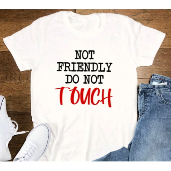 Sam Soft Not Friendly, Do Not Touch, White, Unisex Short Sleeve T-Shirt Unisex Cotton Tee, Full Size S-5XL