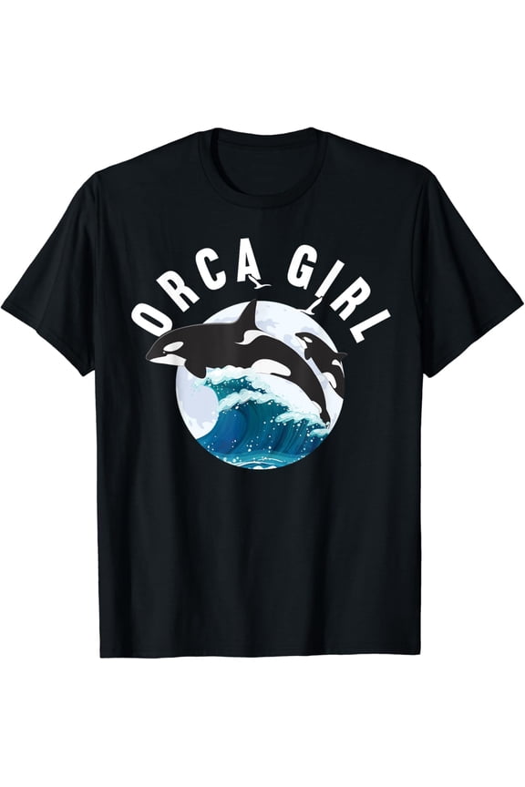 Orca Girl Wild Whale Family Sea Animal Wildlife Boys & Girls T-Shirt