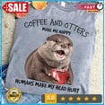 thumbnail image 1 of Sam Soft Otter And Coffee Make Me Happy Gift For You T Shirt Size S-5Xl, 1 of 4