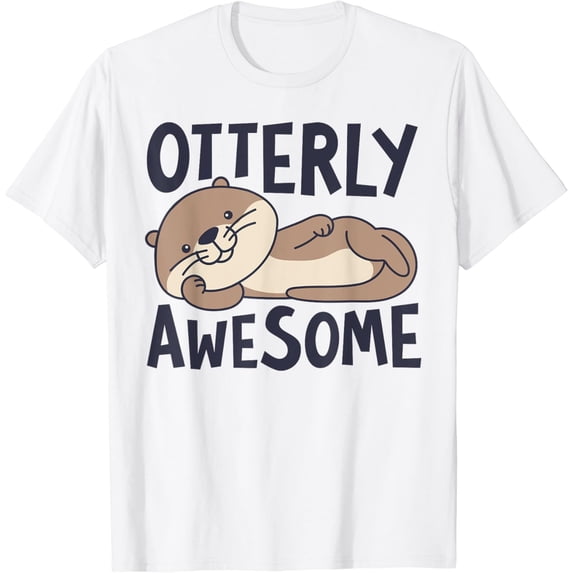 Sam Soft Otterly Awesome Otter Sea Animal Lovers Men Women Boys Girls T-Shirt