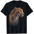 thumbnail image 1 of Sam Soft Panther Cheetah Tiger Panther Face Lion Cat T-Shirt, 1 of 5